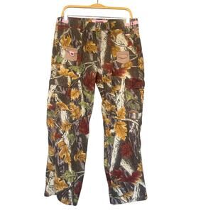 Master Sportswomen Women Camo Cargo Pants Large Hunting Hiking Cotton Adjustable